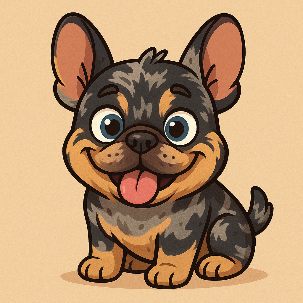 Frenchie cheering on the programs carousel